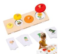 Matching Puzzle Game Set,Wooden Logical Thinking - English Words Learning Matching Puzzle Game - for Boys Girls Preschoolers Home Classroom Travel Kindergarten