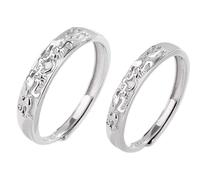 Matching Ring Couple 925 Silver Ring with Stone Sterling Brave Troops Adjustable Popular for Women Sister Birthday Jewelry