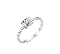 Matching Rings, Eternity Ring for Women with Created Diamond Silver 9K White Gold Size U 1/2