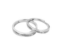 Matching Rings for Couples, Adjustable Couple Rings - Romantic Heart Gemstone Matching Bands for Love Engagement Wedding Ring Sets Valentines Day Gifts for Him & Her, Copper, Cubic Zirconia