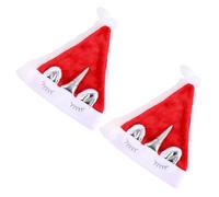 Matching Santa Hat Pair Set, Permanent Cloth Substance | Ventilated Fabric for Holiday Incidents, Travel Use and Christmas Festivities, 2 Piece, for School Tasks