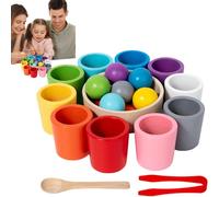 Matching Sorting Cups - Educational Colour Toys, Counting Maths Game, Early Learning Sensory Activity | Preschool Sorting Set for Kids Monttessori Classroom Play Easter Interactive Development Tools