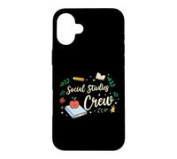 Matching Teacher School Picture Social Studies Crew Case for iPhone 16 Plus