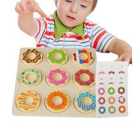 Matching Toys,Interactive Logical Thinking Toy | Wooden Donuts Sorting Board Game - for Kids Children Birthday Christmas New Year Preschool Kindergarten