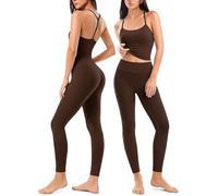 Matching Workout Sets for Women,Breathable Sport Bras & Seamless Leggings,2 Piece ActiveWear Outfits for Pilates/Gym/Athletic