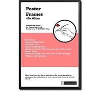 MATCHLESS Durable and Classic Stylish Modern 40x 60 cm Eton Wood Poster Frames Perfect For Wall Hanging, Home, Office & Living Room Mount With Styrene Shatterproof Perspex Sheets- Black