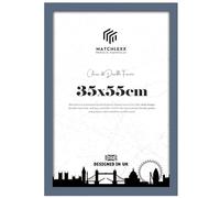 MatchLexx 35x55 cm Frame | Eton Mdf 35x55cm Poster Frame portrait Landscape | 55 x 35 cm Picture Frame | Shatter-Proof Acrylic Front with Hanging Hardware (Dark Grey)