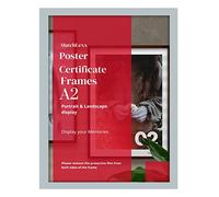 MatchLexx A2 Frame, 59.4 x 42 cm A2 Poster Frame, Large Wooden Picture Frames to fit A2 Poster Frame, Solid Wood, A2 Frame various sizes Ideal Home, Office Decor (A2 (42 x 59.4cm), LIGHT GREY)