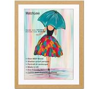 MatchLexx® Classic Oak Strong & Clear Acrylic Front Large | 45 x 60 cm Poster Frame With White Mount 45x30 cm | Poster Photo Picture Certificate Frames | Vertical & Horizontal