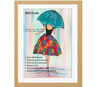 MatchLexx® Classic Oak Strong & Clear Acrylic Front Large | 70 x 100 cm Poster Frame With White Mount 36x24'' | Poster Photo Picture Certificate Frames | Vertical & Horizontal