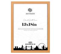 MatchLexx Durable Craftsmanship 45x33cm Beech | Solid MDF Wooden (13x18in) Poster Frames Showcase Memories, Quotes/Photography | Ideal for Home, Office, or Gallery Walls