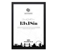 MatchLexx Durable Craftsmanship 45x33cm Black | Solid MDF Wooden (13x18in) Poster Frames Showcase Memories, Quotes/Photography | Ideal for Home, Office, or Gallery Walls