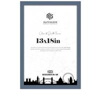 MatchLexx Durable Craftsmanship 45x33cm Dark grey | Solid MDF Wooden (13x18in) Poster Frames Showcase Memories, Quotes/Photography | Ideal for Home, Office, or Gallery Walls
