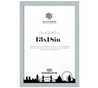 MatchLexx Durable Craftsmanship 45x33cm Grey | Solid MDF Wooden (13x18in) Poster Frames Showcase Memories, Quotes/Photography | Ideal for Home, Office, or Gallery Walls