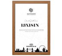 MatchLexx Durable Craftsmanship 45x33cm Walnut | Solid MDF Wooden (13x18in) Poster Frames Showcase Memories, Quotes/Photography | Ideal for Home, Office, or Gallery Walls