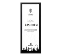 MatchLexx® Durable Large Panoramic Poster Frame Black Finish (35 x 100 CM) - 13.77 x 39 Inch | 350 x 1000 mm MDF Wooden Frame Shatter-Proof Acrylic Front | Horizontal & Vertical 100 X 35cm