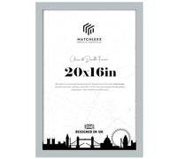 MatchLexx Durable Modern Light Grey 20x16 in Poster Frames | Mdf Wooden Shatter-Proof Styrene Portrait & Landscape | Hanging Hardware Included | for Home Office & Livingroom