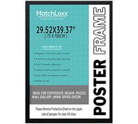 MatchLexx Extra Large Black High Transparent Diamond Painting Frames 75x100cm Jigsaw puzzle Art Canvas Poster frames 100cm x 75cm Movie,Photo frames Perfect for Home Office