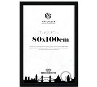 MatchLexx® Extra Large Modern Finish 80x100cm Poster Frames | Portrait Landscape 31X39 | Styrene Perspex Front with Eton Mdf | for Home Office & Livingroom (black)