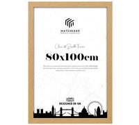 MatchLexx® Extra Large Modern Finish 80x100cm Poster Frames | Portrait Landscape 31X39 | Styrene Perspex Front with Eton Mdf | for Home Office & Livingroom (Oak)