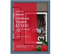 MatchLexx Extra Large Wide 45 x 60 cm Poster Frame -Solid MDF Wood -Landscape & Portrait Display, various sizes Ideal Home & Office Decor (45x60CM (17.7" x 23.6"), DARK GREY)