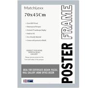 MatchLexx® Flat Durable Light grey Hand crafted | Large Poster Picture Frame 45x70 cm Photo Frame | Solid Wood Frames Jigsaw Puzzle Artwork For Home and Office