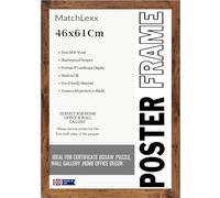 MatchLexx® Flat Durable Rustic Hand crafted | Large Poster Picture Frame 46x61 cm Photo Frame | Solid Wood Frames Jigsaw Puzzle Artwork For Home and Office