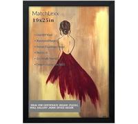 MatchLexx® Flat Profile Black Hand crafted | Large Poster Picture Frame 19x25 in picture Frame | MDF Wooden Frames Jigsaw Puzzle Frames For Home Livingroom & Office