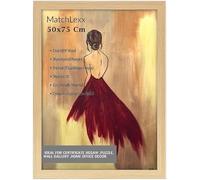 MatchLexx® Flat Profile pine Hand crafted | Large Poster Picture Frame 50x75 cm picture Frame | MDF Wooden Frames Jigsaw Puzzle Frames For Home Livingroom & Office