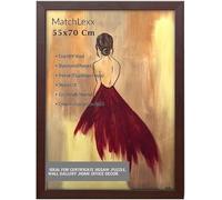 MatchLexx® Flat Profile Walnut Hand crafted | Large Poster Picture Frame 55x70 cm picture Frame | MDF Wooden Frames Jigsaw Puzzle Frames For Home Livingroom & Office