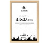 MatchLexx Minimal Stylish Design 23x33cm Poster Frame for Your Artwork | Solid MDF Wood Vertical/Horizontal Clear Acrylic Front | Ideal for Home, Office, or Gallery-Style Displays - Pine