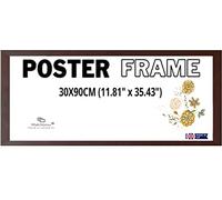 MatchLexx Modern 30x90 CM Poster Frame, Large Panoramic Size 90X30 CM Picture Frame, Board Backing, & Hanging Hardware Included Panoramic Poster Frame (30X90CM (11.81" x 35.43"), MAHOGONY)