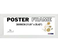 MatchLexx Modern 30x90 CM Poster Frame, Large Panoramic Size 90X30 CM Picture Frame, Board Backing, & Hanging Hardware Included Panoramic Poster Frame (30X90CM (11.81" x 35.43"), WHITE)
