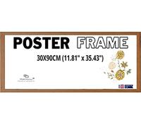MatchLexx Modern 30x90 CM Poster Frame, Large Panoramic Size 90X30 CM Picture Frame, Board Backing, & Hanging Hardware Included Panoramic Poster Frame (30X90CM (11.81" x 35.43"), WALNUT)