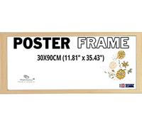 MatchLexx Modern 30x90 CM Poster Frame, Large Panoramic Size 90X30 CM Picture Frame, Board Backing, & Hanging Hardware Included Panoramic Poster Frame (30X90CM (11.81" x 35.43"), PINE)