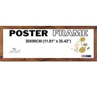MatchLexx Modern 30x90 CM Poster Frame, Large Panoramic Size 90X30 CM Picture Frame, Board Backing, & Hanging Hardware Included Panoramic Poster Frame (30X90CM (11.81" x 35.43"), RUSTIC)