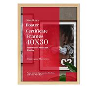 MatchLexx Modern 40 x 30 cm Poster, Photo,Print Poster Photo Frame various sizes Wooden frames Ideal Home or Office Decor (40x30CM (15.7" x 11.8"), PINE)