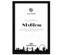 MatchLexx® Modern Black Flat HD Clear Perspex | Poster Picture Frame (81 x 61 CM) - 31 x 24 Inch | 810 x 610 mm Frames Puzzle Frames Portrait/Landscape Display Rectangle 61 X 81cm