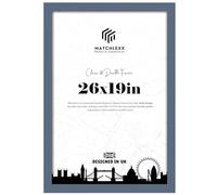 MatchLexx Modern Dark Grey 26x19 in Poster Frames | Mdf Wooden Shatter-Proof Styrene Portrait & Landscape | Hanging Hardware Included | for Home Office & Livingroom