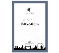 MatchLexx® Modern Dark Grey Flat HD Clear Perspex | Poster Picture Frame (80 x 50 CM) - 31 x 19 Inch | 800 x 500 mm Frames Puzzle Frames Portrait/Landscape Display Rectangle 50 X 80cm