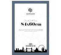 MatchLexx® Modern Dark Grey Flat HD Clear Perspex | Poster Picture Frame (84 x 60 CM) - 33.07 x 23 Inch | 840 x 600 mm Frames Puzzle Frames Portrait/Landscape Display Rectangle 60 X 84cm