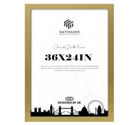 MatchLexx® Modern Gold Finish HD Clear Perspex | Poster Picture Frame (61 x 91 CM) - 36 x 24 Inch | 320 x 450 mm Frames Puzzle Frames Portrait/Landscape Display Rectangle 91 X 61cm