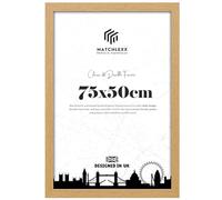 MatchLexx® Modern Oak Flat HD Clear Perspex | Personalised Poster Frame (50 x 75 CM) - 29 x 19 Inch | 500 x 750 mm Frames Puzzle Frames Vertical/Horizontal Display Rectangle 75 X 50cm