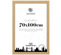 MatchLexx® Modern Oak Flat HD Clear Perspex | Personalised Poster Frame (70 x 100 CM) - 27 x 39 Inch | 700 x 1000 mm Frames Puzzle Frames Vertical/Horizontal Display Rectangle 100 X 70cm