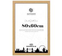 MatchLexx® Modern Oak Flat HD Clear Perspex | Poster Picture Frame (80 x 60 CM) - 31 x 23 Inch | 800 x 600 mm Frames Puzzle Frames Portrait/Landscape Display Rectangle 60 X 80cm