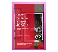 MatchLexx Modern Poster, Photo, 40x50 cm Print Poster Photo Frame various sizes Wooden frames Ideal Home or Office Decor (40x50CM (15.7" x 19.7"), PINK)