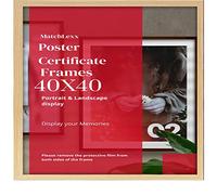 MatchLexx Modern Poster, Photo, or Print Poster Photo Frame 40 x 40 cm various sizes Wooden frames Ideal Home or Office Decor (40x40CM (15.7" x 15.7"), PINE)