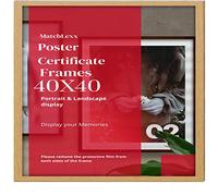 MatchLexx Modern Poster, Photo, or Print Poster Photo Frame 40 x 40cm various sizes Wooden frames Ideal Home or Office Decor (40x40CM (15.7" x 15.7"), OAK)