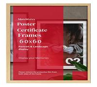 MatchLexx Modern Poster, Photo, or Print Poster Photo Frame 60x60 cm various sizes Wooden frames Ideal Home or Office Decor (60x60CM (23.6" x 23.6"), PINE)