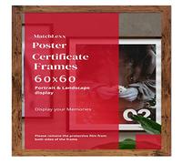 MatchLexx Modern Poster, Photo, or Print Poster Photo Frame 60x60cm various sizes Wooden frames Ideal Home or Office Decor (60x60CM (23.6" x 23.6"), RUSTIC)